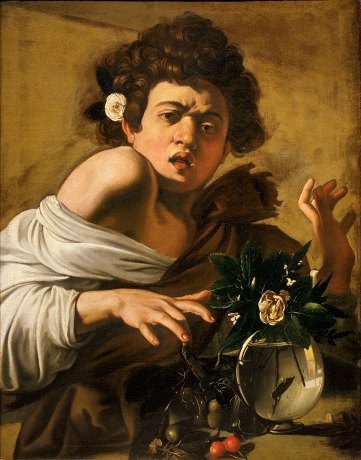 Gar&ccedil;on mordu par un l&eacute;zard - Le Caravage