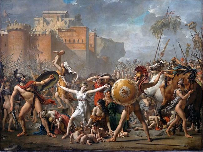 L'enl&egrave;vement des Sabines - Jacques Louis David