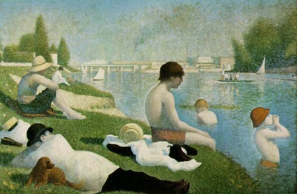 Une baignade ,Asni&egrave;res - Georges Seurat