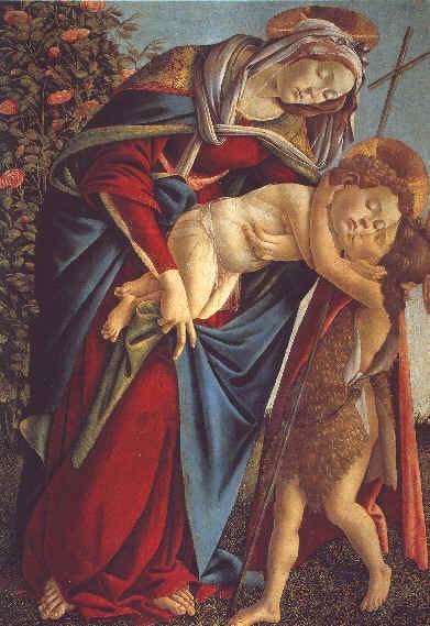 Vierge &agrave; l'nfant et un ange - Sandro Botticelli