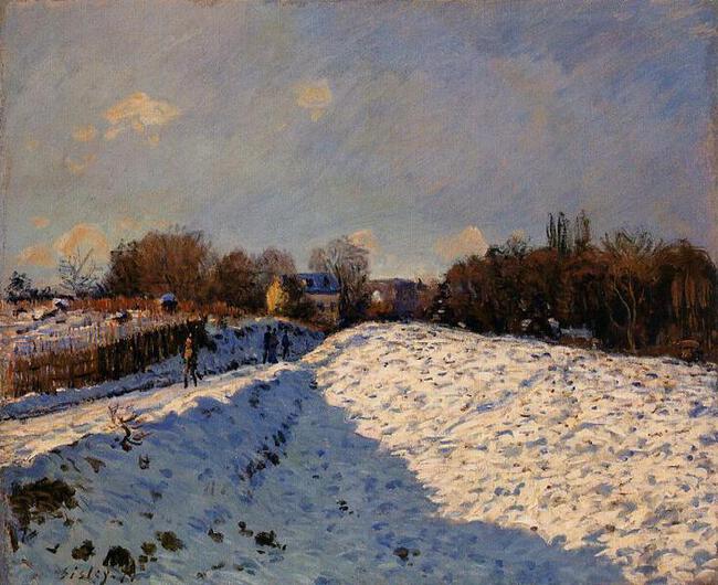 Effet de neige &agrave; Argenteuil - Alfred Sisley