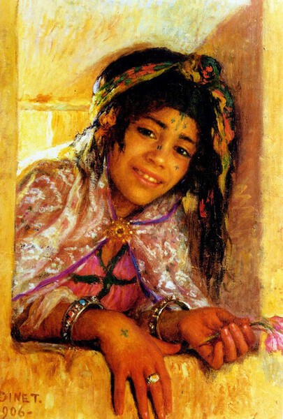Fille &agrave; la fen&ecirc;tre -Etienne Dinet