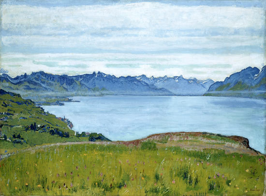 Paysage au dessus du lac L&eacute;man - Hodler