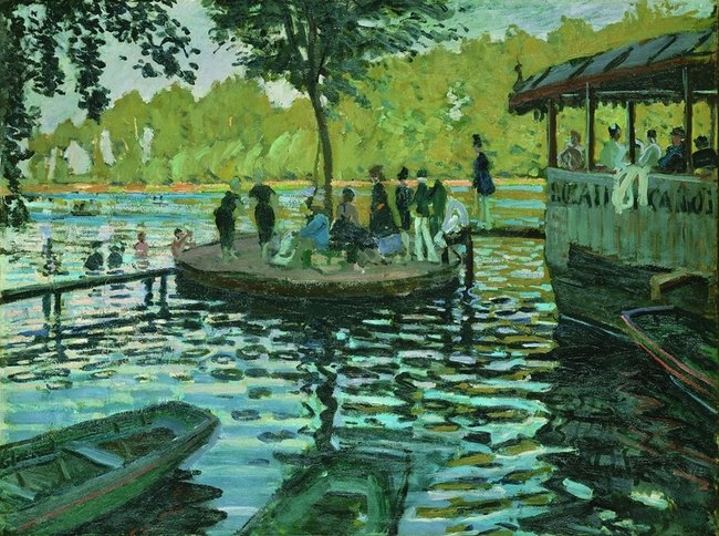 La grenouill&egrave;re &agrave; Bougival de Claude Monet