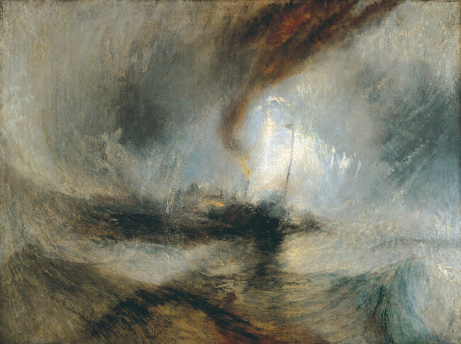 Temp&ecirc;te de neige  en mer - Joseph Mallord William Turner