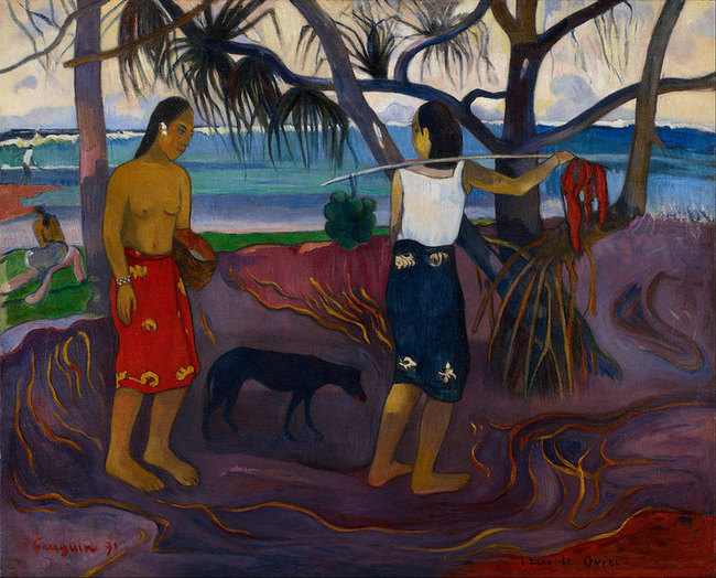 I raro te oviri (II) Sous les pandanus