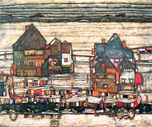 Banlieue II -1918 - Egon Schiele