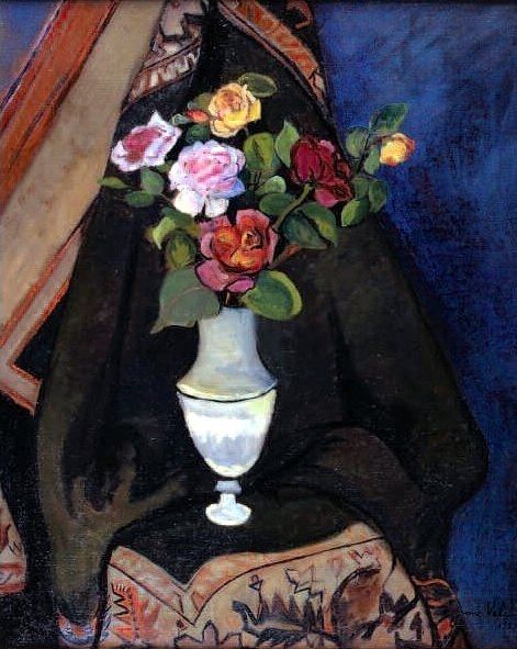 Fleurs dans une cafeti&egrave;re empire - Suzanne Valadon