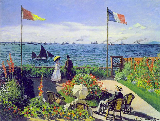 Terrasse &agrave; Sainte-Adresse -Claude Monet