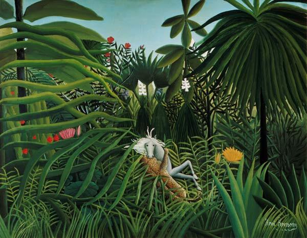 Cheval saisi par un jaguar - Henri Rousseau