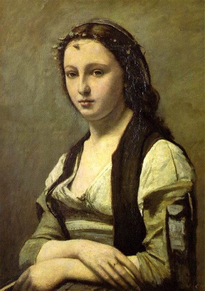 La femme &agrave; la perle -Camille Corot