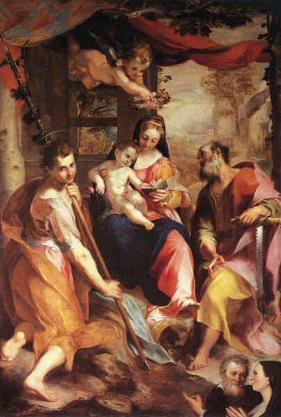 Vierge &agrave; l'enfant et Saint Simon - Federico Baroccio
