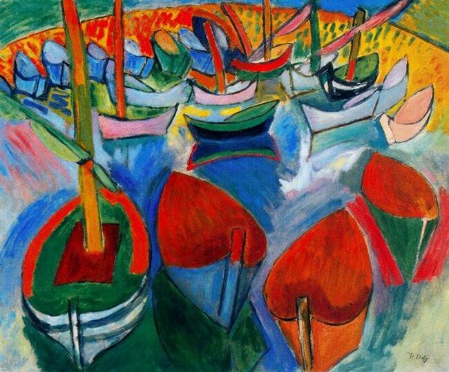 Bateaux &agrave; Martigues - Raoul DUFY
