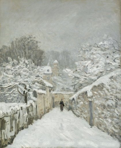 Neige &agrave; Louveciennes - Sisley