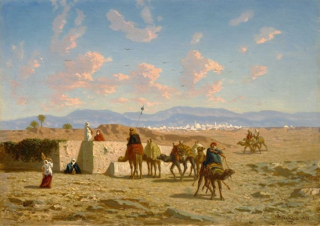 La halte des chameliers - Narcisse Berchère