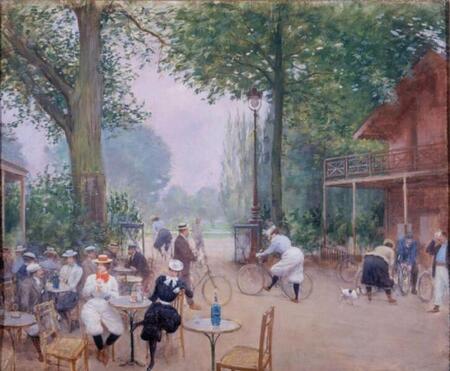 Le chalet du cycle au Bois de Boulogne - v.1900 - 53,5 x 65 cm Mus&eacute;e Carnavalet, Paris