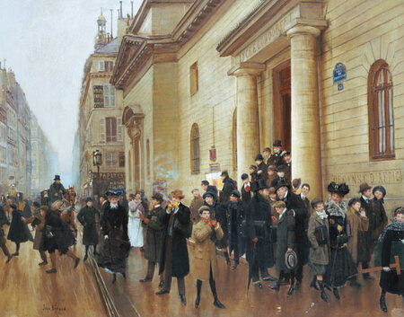 Sortie du Lyc&eacute;e Condorcet - 1903 - 51 x 65 cm - Mus&eacute;e Carnavalet