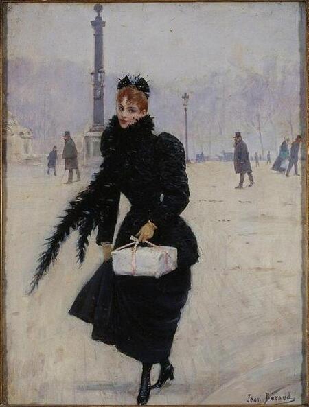 Parisienne Place de La Concorde - V.1885 - 47,7 x 39,8 cm - Mus&eacute;e Carnavalet, Paris