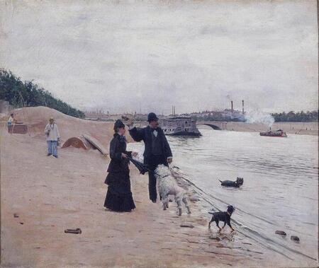 Les berges de la Seine -1880 - 46,5 cm x 56 cm - Mus&eacute;e Carnavalet, Paris