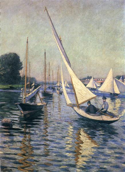 Régate à Argenteuil - Gustave Caillebotte