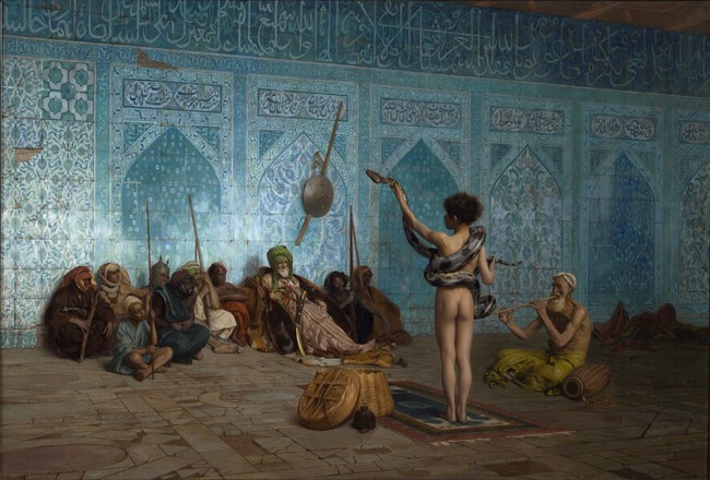 Le charmeur de serpent - Jean-L&eacute;on G&eacute;r&ocirc;me - 1879