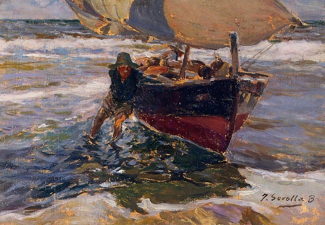 Echouer le bateau - Joaquin Sorolla