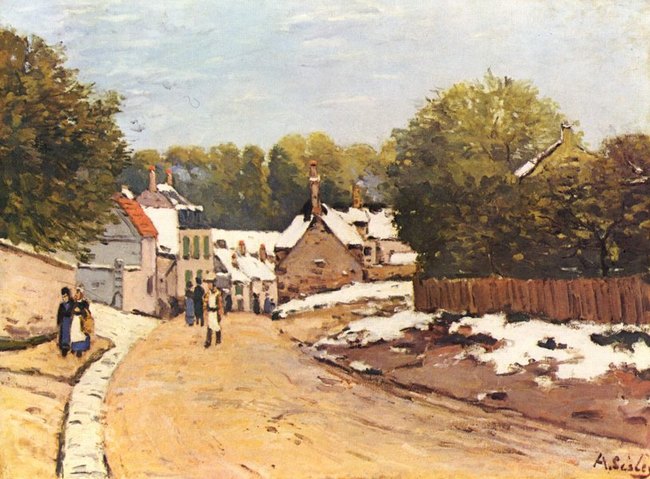 Première neige à Louveciennes - Sisley