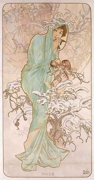 L'Hiver - Alphonse Mucha