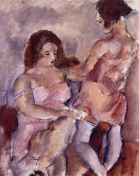 Deux jeunes filles au repos   - Pascin