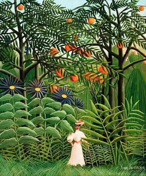 Femme se promenant  - Henri Rousseau