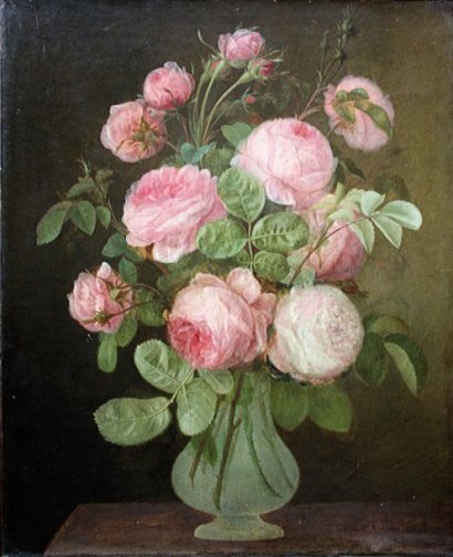 Bouquet de roses dans un vase -Gerard Van Spaendonck