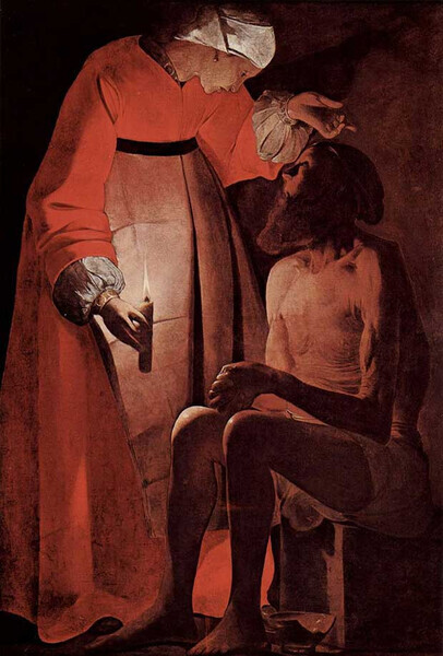 Job raillé par sa femme - Georges de la Tour