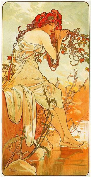 L'Eté - Alphonse Mucha 