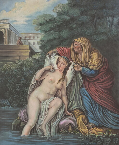 Bethsab&eacute;e au bain d'apr&egrave;s Nicolas Bounieu
