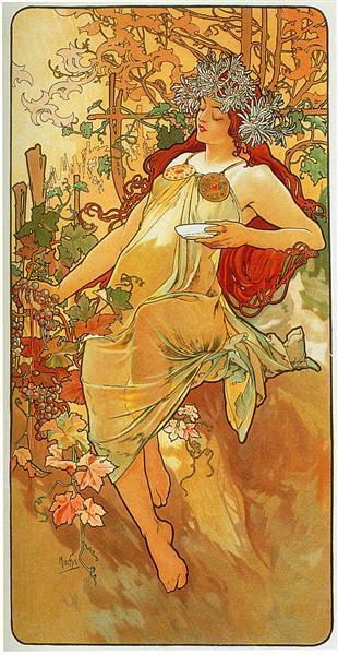 L'Automne - Alphonse Mucha