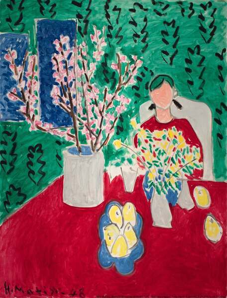 branche de prunier, fond vert - 1948 -Henri Matisse