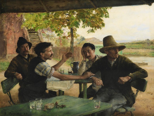 La discussion politique  - Emile Friant