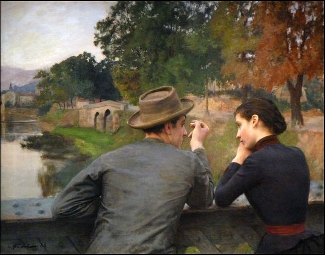 Les amoureux - Emile Friant