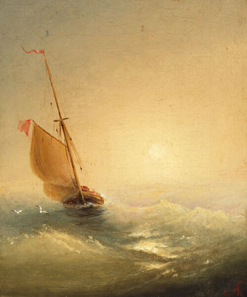 Voilier au soleil couchant - Ivan Aivazovski