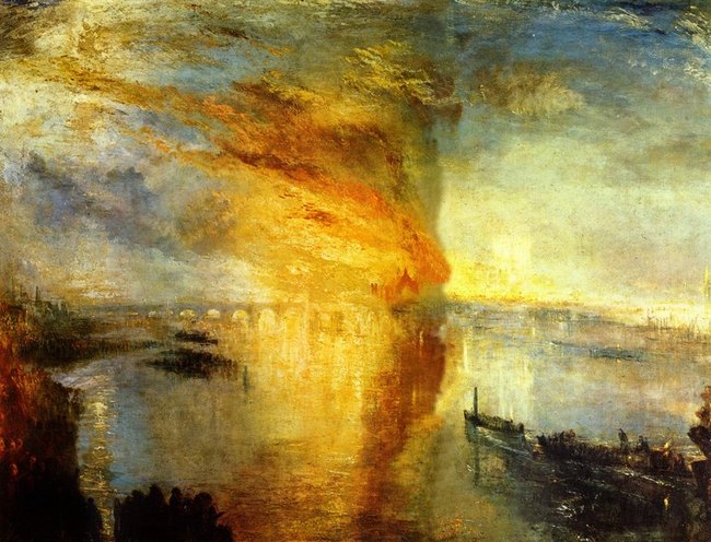 L'incendie du Parlement - William Turner