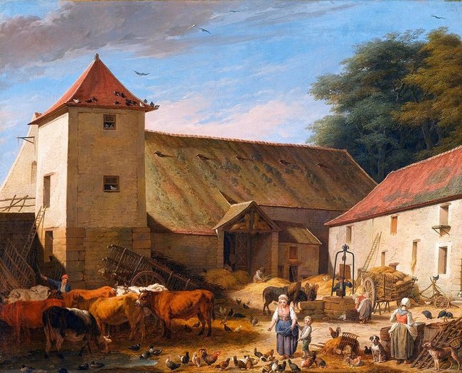 Cour de ferme - Nicolas-Bernard L&eacute;pici&eacute;