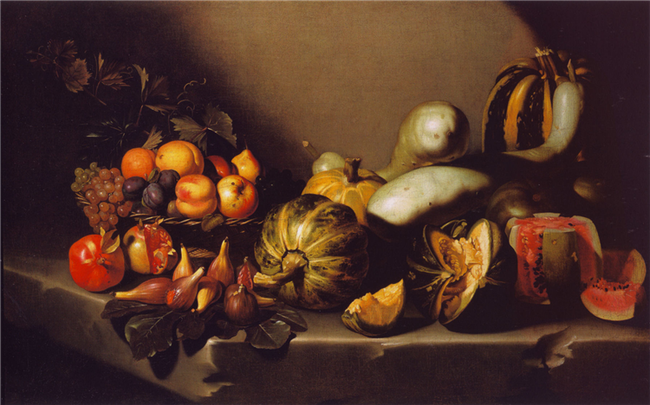 Nature morte avec fleurs et fruits - Le Caravage