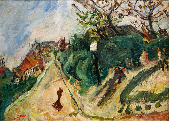 Paysage avec un personnage - Soutine