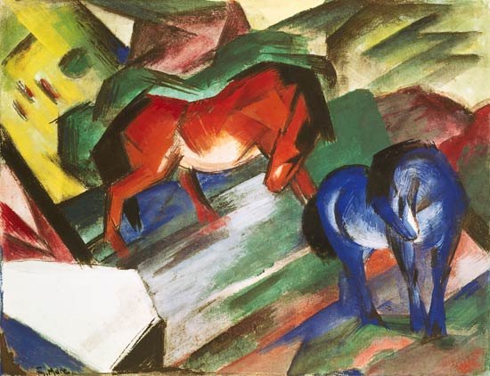 Cheval rouge et bleu - Franz Marc