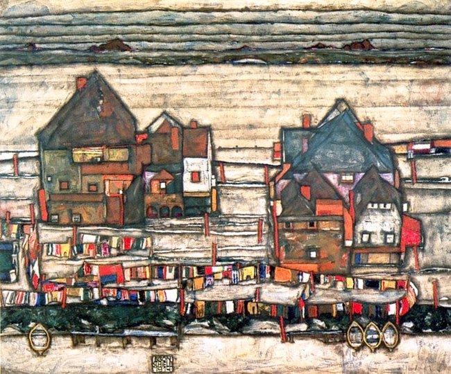 Banlieue II -1918 - Egon Schiele