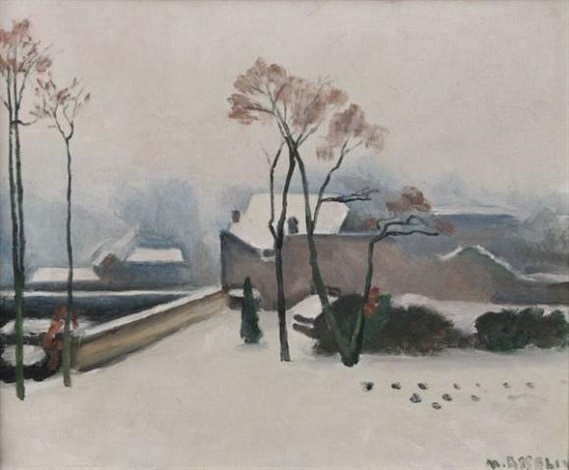 Paysage de neige - Maurice Asselin