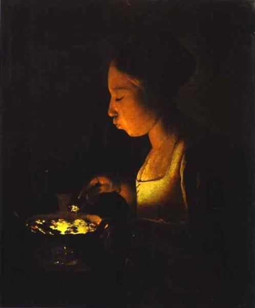 La fillette au brasero - Georges de la Tour