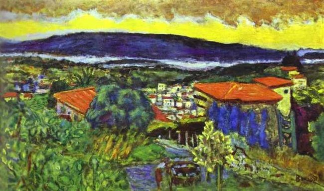 Toits rouges au Cannet -Pierre Bonnard