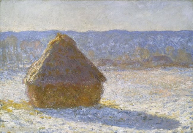 Meule effet de neige le matin -Monet