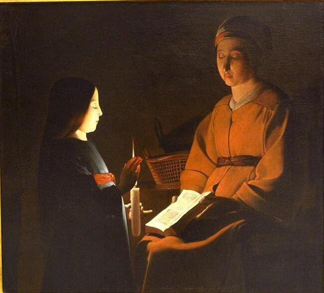 L'Education de la Vierge - Georges de la Tour